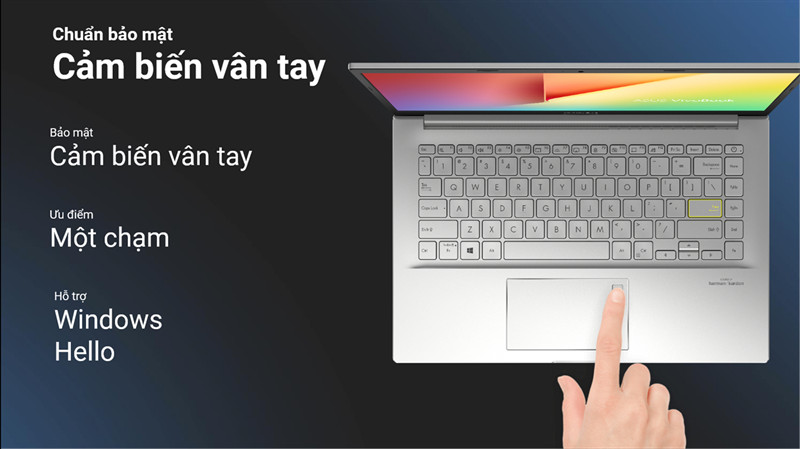 VivoBook A515 OLED có cảm biến vân tay 1 chạm