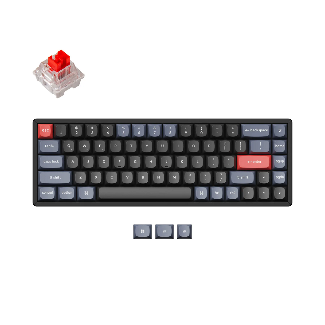 Bàn phím cơ Keychron K6 Pro QMK/VIA (Case Nhôm - Keychron K Pro Red)