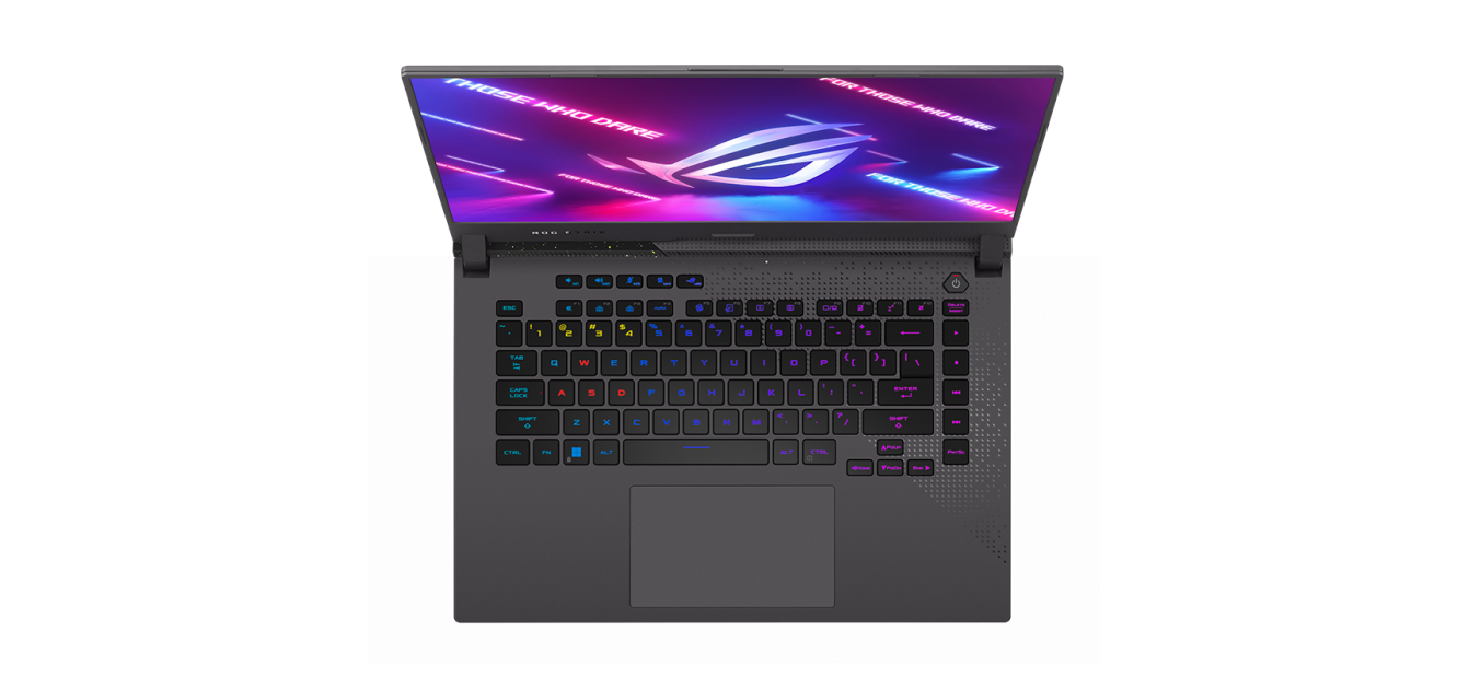 Bàn phím của ASUS ROG Strix G15 có hiệu ứng LED thú vị