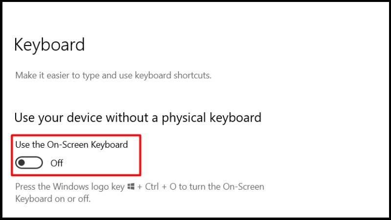 Use the On-Screen Keyboard