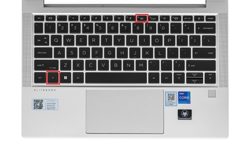 Bật đèn bàn phím laptop Hp