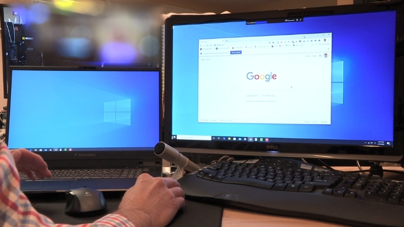 Sử dụng màn hình laptop như màn hình phụ, sử dụng chung không gian của cả 2 màn