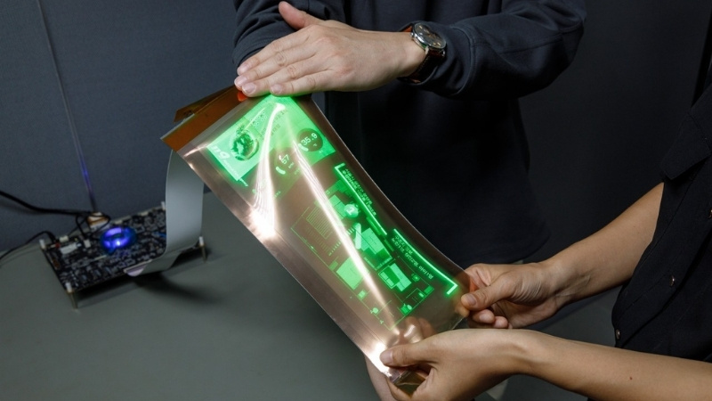 Màn hình OLED linh hoạt, có thể gập lại và kéo dãn