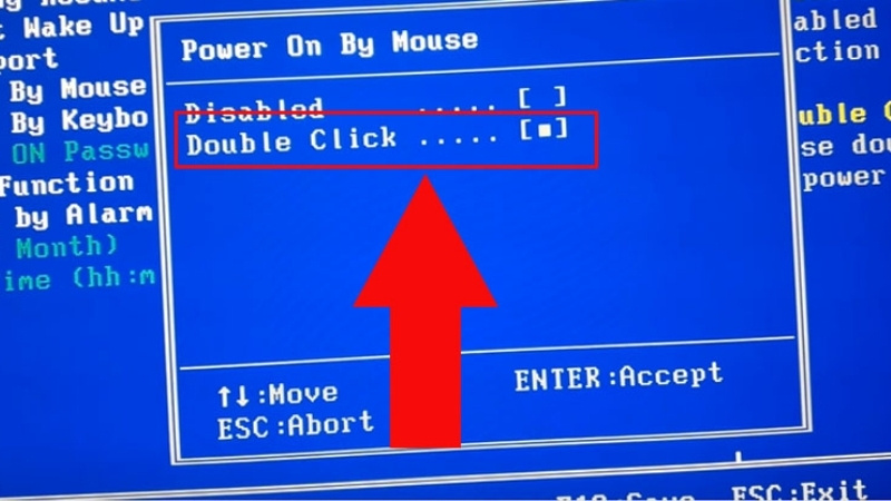 Chọn Double Click