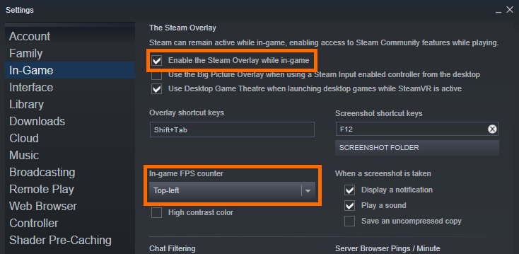 Steam FPS Counter