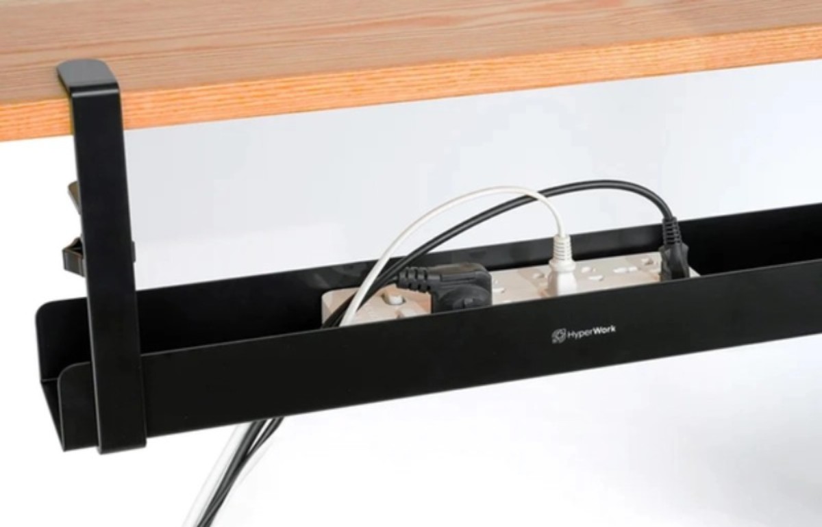 Khay đi dây kẹp bàn HyperWork CM-01 Black giúp không gian làm việc của bạn thêm ngăn nắp