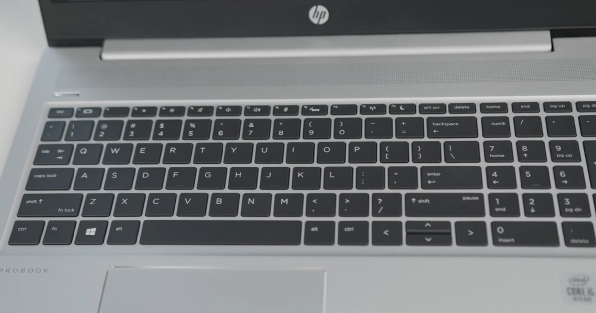 Bàn phím chiclet trên laptop HP ProBook giúp hạn chế tiếng ồn đáng kể